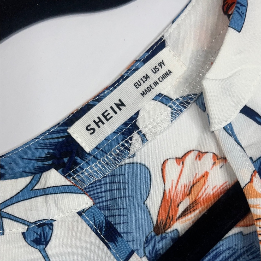 SHEIN Floral Mini Dress Girls size 9 - Picture 2 of 9